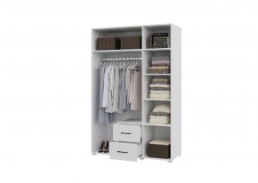 Шкаф 3-х створчатый с ящиками VICTOR (Белый-Бетон) в Елабуге - elabuga.ok-mebel.com | фото 2