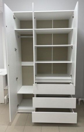 Шкаф 3-ств. с 3 ящиками "Бьянко" в Елабуге - elabuga.ok-mebel.com | фото 2