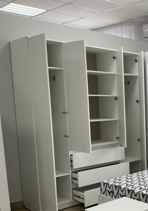 Шкаф 4-ств. с 3 ящиками "Бьянко" в Елабуге - elabuga.ok-mebel.com | фото 2