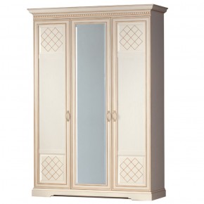 Шкаф для одежды 3-дверный №800 Парма кремовый белый в Елабуге - elabuga.ok-mebel.com | фото