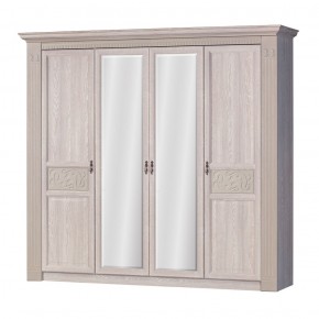 Шкаф для одежды 4-дверный №203 "Лючия" Дуб оксфорд серый в Елабуге - elabuga.ok-mebel.com | фото