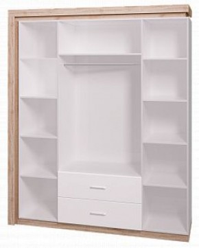 Шкаф для одежды с ящиками 4-х створчатый с зеркалом Люмен 16 в Елабуге - elabuga.ok-mebel.com | фото 2