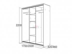 МИРАЖ 17.1 (620) 1 зеркало Шкаф для платья и белья в Елабуге - elabuga.ok-mebel.com | фото 5