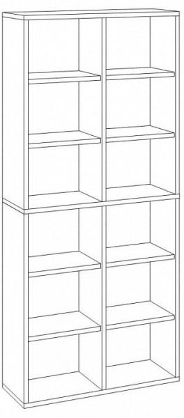Шкаф книжный Домино СУ(ш2в2)+4ФГ в Елабуге - elabuga.ok-mebel.com | фото 2