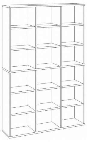 Шкаф книжный Домино СУ(ш3в2)+6ФГ в Елабуге - elabuga.ok-mebel.com | фото 2