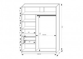 Шкаф-купе 1500 серии NEW CLASSIC K3+K3+B2+PL1 (2 ящика+1 штанга) профиль «Капучино» в Елабуге - elabuga.ok-mebel.com | фото 3