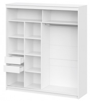 Шкаф-купе ШКП 3 Серия 2 (2000) Белый текстурный в Елабуге - elabuga.ok-mebel.com | фото 2