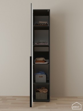 Шкаф Linnea MHR-1-2 2050х400х510 (Графит-М 11.1.25) в Елабуге - elabuga.ok-mebel.com | фото 4