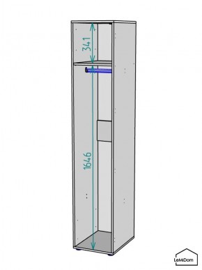 Шкаф Linnea MHR-1 2050х400х510 (Белый-М 11.1.2) в Елабуге - elabuga.ok-mebel.com | фото 3