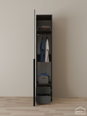 Шкаф Linnea MHR-1-3 2050х400х510 (Графит-М 11.1.25) в Елабуге - elabuga.ok-mebel.com | фото 3