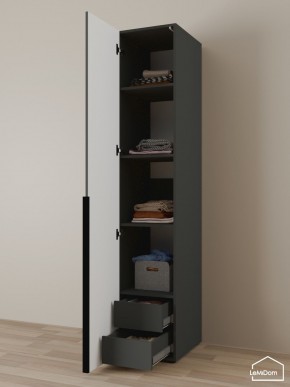 Шкаф Linnea MHR-1-4 2050х400х510 (Графит-М 11.1.25) в Елабуге - elabuga.ok-mebel.com | фото 6