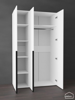Шкаф Linnea MHR-3-1 2050х1200х510 (Белый-М 11.1.1) в Елабуге - elabuga.ok-mebel.com | фото 4