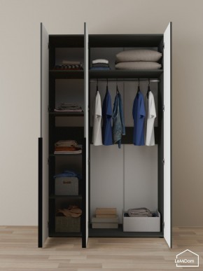 Шкаф Linnea MHR-3-1 2050х1200х510 (Графит-М 11.1.25) в Елабуге - elabuga.ok-mebel.com | фото 4