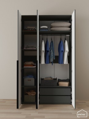 Шкаф Linnea MHR-3-2 2050х1200х510 (Графит-М 11.1.25) в Елабуге - elabuga.ok-mebel.com | фото 5