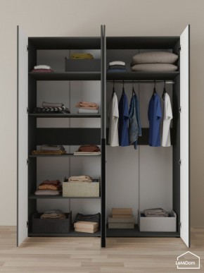 Шкаф Linnea MHR-4-1 2050х1600х510 (Графит-М 11.1.25) в Елабуге - elabuga.ok-mebel.com | фото 4