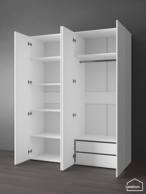 Шкаф Linnea MHR-4PO-2 2050х1600х510 (Белый-М 11.1.1) в Елабуге - elabuga.ok-mebel.com | фото 5