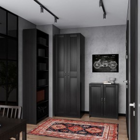 Шкаф МАКС двухдверный узкий, цвет Дуб Венге в Елабуге - elabuga.ok-mebel.com | фото 4
