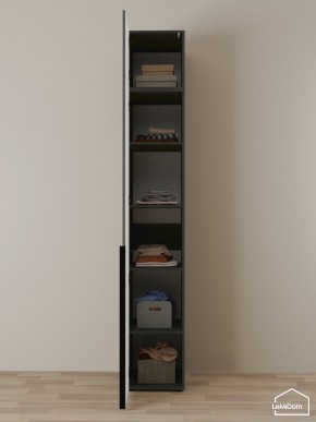 Шкаф с антресолью Linnea MHR-1A-2 2450х400х510 (Графит-М 11.1.25) в Елабуге - elabuga.ok-mebel.com | фото 4