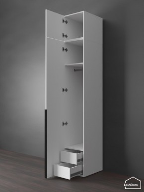 Шкаф с антресолью Linnea MHR-1A-3 2450х400х510 (Белый-М 11.1.1) в Елабуге - elabuga.ok-mebel.com | фото 6