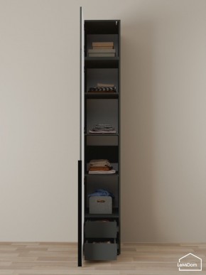 Шкаф с антресолью Linnea MHR-1A-4 2450х400х510 (Графит-М 11.1.25) в Елабуге - elabuga.ok-mebel.com | фото 4