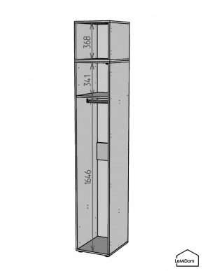 Шкаф с антресолью Linnea MHR-1POA-1 2450х400х510 (Белый-М 11.1.2) в Елабуге - elabuga.ok-mebel.com | фото 3