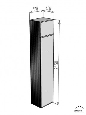 Шкаф с антресолью Linnea MHR-1POA-2 2450х400х510 (Белый-М 11.1.2) в Елабуге - elabuga.ok-mebel.com | фото 2