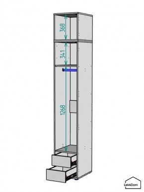 Шкаф с антресолью Linnea MHR-1POA-3 2450х400х510 (Белый-М 11.1.2) в Елабуге - elabuga.ok-mebel.com | фото 3