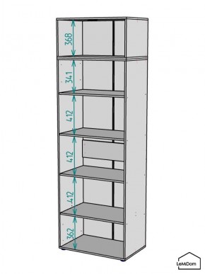 Шкаф с антресолью Linnea MHR-2A-2 2450х800х510 (Графит-М 11.1.25) в Елабуге - elabuga.ok-mebel.com | фото 3