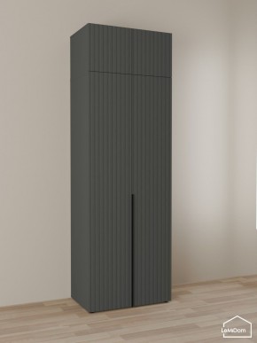 Шкаф с антресолью Linnea MHR-2A-4 2450х800х510 (Графит-М 11.1.25) в Елабуге - elabuga.ok-mebel.com | фото