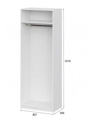 Шкаф ШК-5 (800) Белый текстурный в Елабуге - elabuga.ok-mebel.com | фото 4