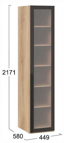 Шкаф-витрина Порто СМ-393.07.008 в Елабуге - elabuga.ok-mebel.com | фото 3