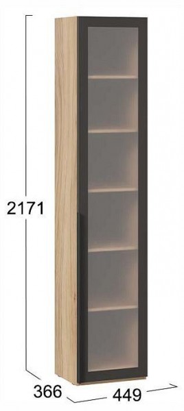 Шкаф-витрина Порто СМ-393.07.213 в Елабуге - elabuga.ok-mebel.com | фото 4
