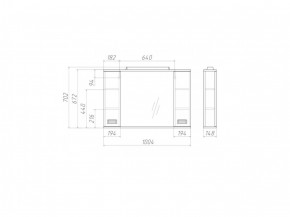 Шкаф-зеркало Cube 100 Эл. Домино (DC5013HZ) в Елабуге - elabuga.ok-mebel.com | фото 2