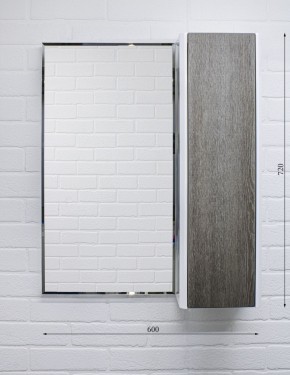 Шкаф-зеркало Uno 60 Дуб серый левый/правый Домино (DU1503HZ) в Елабуге - elabuga.ok-mebel.com | фото 7