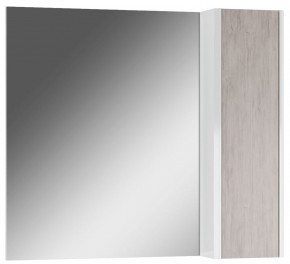 Шкаф-зеркало Uno 80 Дуб серый левый/правый Домино (DU1504HZ) в Елабуге - elabuga.ok-mebel.com | фото 1