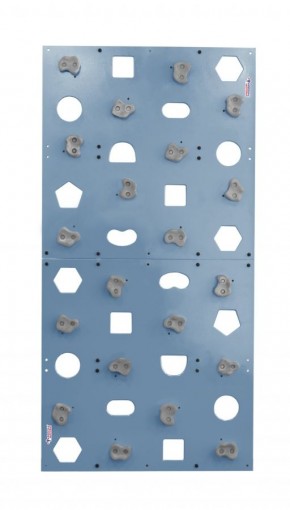 Скалодром пристенный (1000*2000) стандарт ЭЛЬБРУС Pastel с отверстиями (20 шт. серых зацепов) цв.голубой в Елабуге - elabuga.ok-mebel.com | фото 1