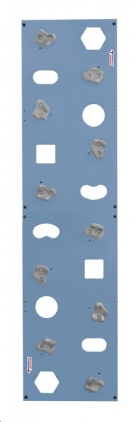 Скалодром пристенный (500*2000) стандарт ЭЛЬБРУС Pastel с отверстиями (10 шт. серых зацепов) цв.голубой в Елабуге - elabuga.ok-mebel.com | фото
