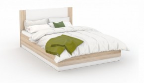 Спальня Аврора Кровать 160 с подъемным механизмом Дуб сонома/Белый в Елабуге - elabuga.ok-mebel.com | фото