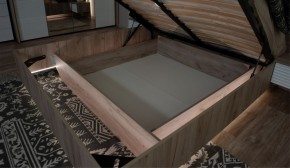 Спальня Джулия Кровать 160 МИ с подъемным механизмом Дуб крафт серый в Елабуге - elabuga.ok-mebel.com | фото 3