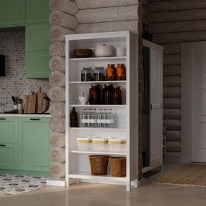 Стеллаж 00 Кантри, массив сосны, цвет белый в Елабуге - elabuga.ok-mebel.com | фото 4