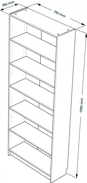 Стеллаж Варма 80, высокий с шестью полками, цвет белый в Елабуге - elabuga.ok-mebel.com | фото 3