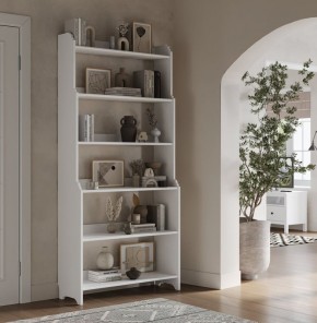 Стеллаж Вествик, массив сосны, цвет белый в Елабуге - elabuga.ok-mebel.com | фото 3