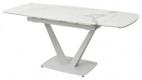 Стол ALATRI 120 GLOSS STATUARIO WHITE SOLID CERAMIC / WHITE, ®DISAUR в Елабуге - elabuga.ok-mebel.com | фото 5
