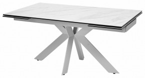 Стол BELLUNO 160 MARBLES KL-99 Белый мрамор матовый, итальянская керамика/ белый каркас, ®DISAUR в Елабуге - elabuga.ok-mebel.com | фото 2