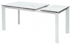 Стол CORNER 120 HIGH GLOSS STATUARIO керамика, стекло/ белый каркас, ®DISAUR в Елабуге - elabuga.ok-mebel.com | фото 4