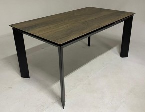 Стол CREMONA 140 KL-61 под дерево, итальянская керамика/ черный каркас, ®DISAUR в Елабуге - elabuga.ok-mebel.com | фото 2