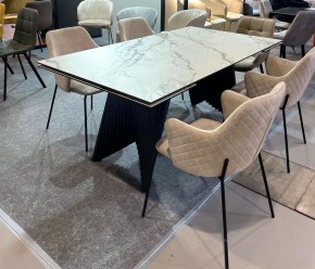 Стол IVAR 180 MARBLES KL-188 Контрастный мрамор, итальянская керамика, ®DISAUR в Елабуге - elabuga.ok-mebel.com | фото 11
