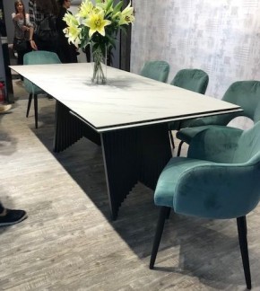 Стол IVAR 180 MARBLES KL-99 Белый мрамор, итальянская керамика/серый, ®DISAUR в Елабуге - elabuga.ok-mebel.com | фото 6