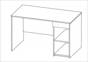 Стол КАСТОР письменный с одной тумбой и одним ящиком, цвет Дуб Венге в Елабуге - elabuga.ok-mebel.com | фото 3