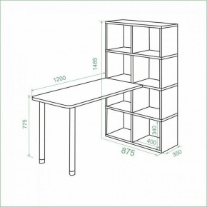 Стол компьютерный Bartolo в Елабуге - elabuga.ok-mebel.com | фото 3